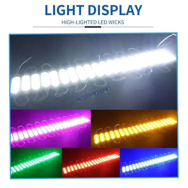 HJG White Underglow PATCH LIGHTS (Front/Rear , Bike Body Lights) - PACK OF 4 - IP65 WATERPROOF DUSTPROOF SHOCKPROOF - Universal Decorative Light for all Motorbike, Car, Trucks LED (12V, 1.5 W) (Universal, Pack of 4, White) - Biker.Store - www.biker.store