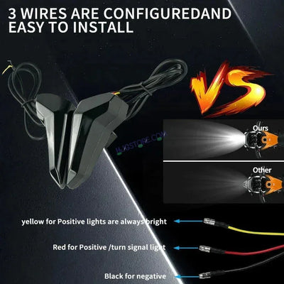 HJG Indicator Tilt DRL Sliding Model Fibre Waterproof Flexible Blinker Bright LED Indicators Universal For All Bike Models Motorcycle Turn Signal Lights HJG Tilt DRL Sliding Indicator, Pack of 2 - Biker.Store - www.biker.store