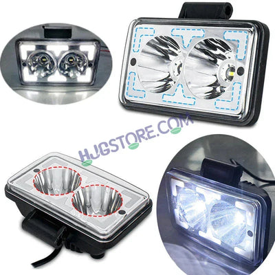 HJG W10 5x6" Classic Square Foglight Headlight 31W 6 Inch Foglight White/Yellow DRL Dual LED Foglight Amber/White DRL White Light 31W Foglight Ultra Wide Dual Intensity LED Driving Fog Lights Universal For All Cars & Bikes LIU HJG Classic W10 5x6 Inch Fog - Biker.Store - www.biker.store
