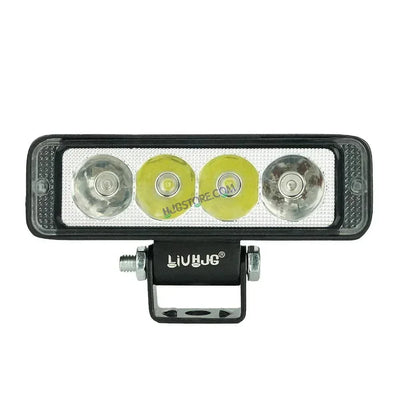 HJG 4 LED with Red Blue Flash Strobe Fog Light for Bikes and Cars High Power, Heavy clamp and Strong aluminum. (4 LED Fog Single) White, Red Blue Strobe Flash - Biker.Store - www.biker.store