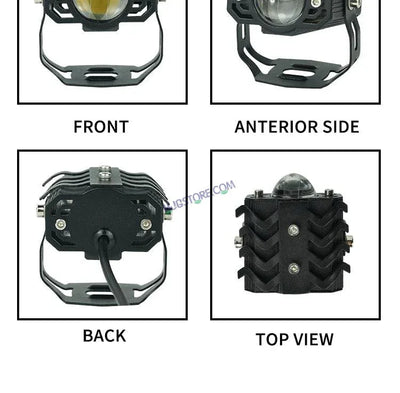 HJG S34 Single Pc Foglight Foglamp Car LED Work Light Driving Lamp Headlights Auxiliary Light for Motorcycle Accessories Fog Light Motorcycle Spotlight, Set of 1 - Biker.Store - www.biker.store