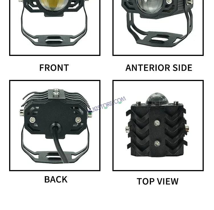 HJG S34 Single Pc Foglight Foglamp Car LED Work Light Driving Lamp Headlights Auxiliary Light for Motorcycle Accessories Fog Light Motorcycle Spotlight, Set of 1 - Biker.Store - www.biker.store