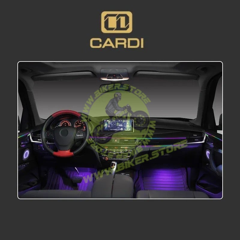 Cardi Ambient Smart LED Ambient Light Strip Kit for Interior Car Lighting, Universal Atmosphere Lamp K4 Plus 7th Gen, 10-in-1 Ambient Lighting Solution with App control - Biker.Store - www.biker.store