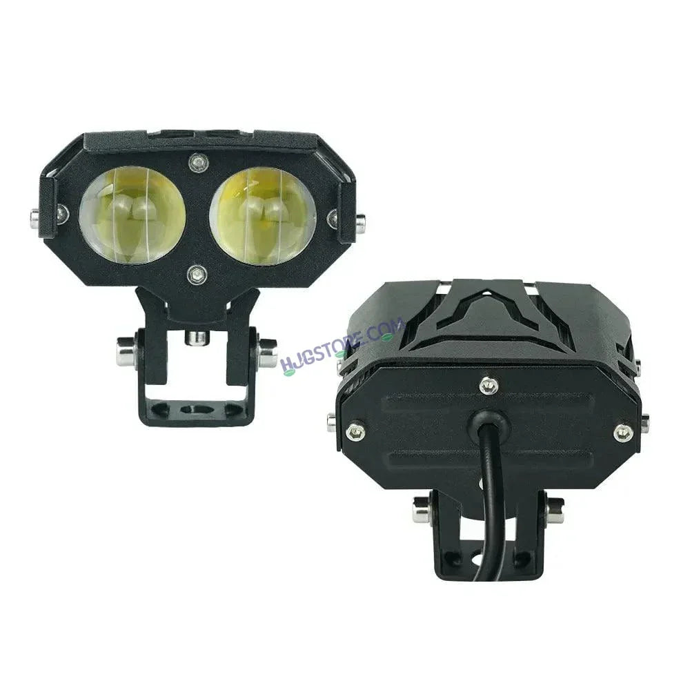 HJG 1193-1 120W Dual Color Mini Led Motorcycle Fog Light HJG Foglight HJG Foglamp Head Light Headlight Led Auxiliary Spot Led Lights for Motorcycle, Car, SUV - Biker.Store - www.biker.store