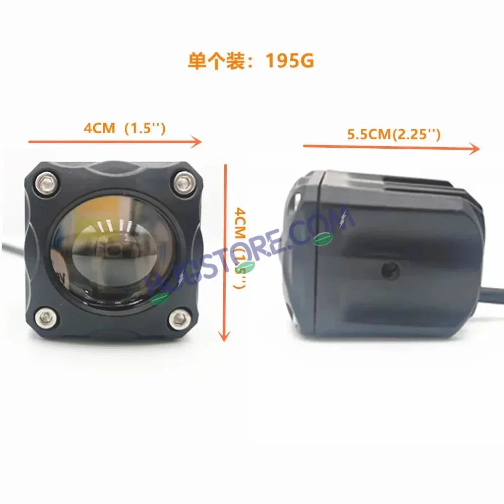 HJG Ice Blue Mini Cube Foglight 40W New Model Projector Foglight Ice Blue DRL/White/Yellow Ultra Wide Dual Intensity 40W LED Fog Lights White/Yellow/Ice Blue DRL Universal For All Cars & Bikes LIU HJG Ice Blue Cube Mini Cube Foglight 40W, Set of 2 - Biker.Store - www.biker.store