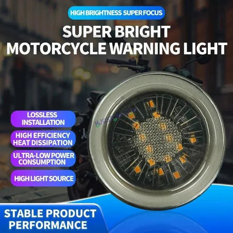 HJG Indicator Round Waterproof Flexible Blinker Bright LED Indicators Universal For All Bike Models Motorcycle Turn Signal Lights HJG Indicator with DRL 231118 - Biker.Store - www.biker.store