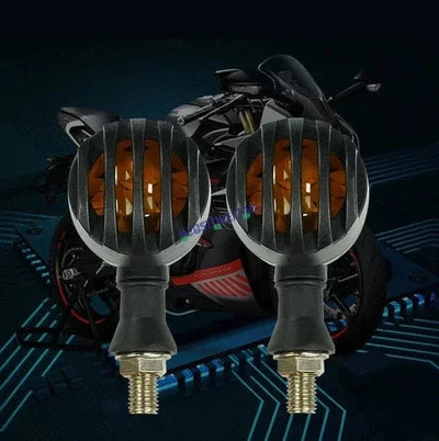 HJG Indicator Round Waterproof Flexible Blinker Bright LED Indicators Universal For All Bike Models Motorcycle Turn Signal Lights HJG Indicator - Biker.Store - www.biker.store