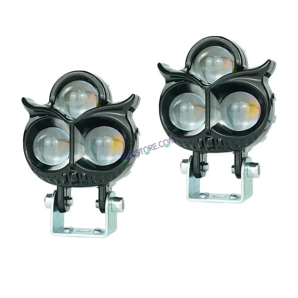 HJG 3 LED Owl Foglight Foglamp HJG Car Accessories Led Headlights Mini Driving Lights Led Fog Lights For Motorcycle Lights, Set of 2 HJG Owl Foglight - Biker.Store - www.biker.store
