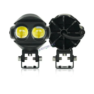 HJG Alien 2 Lens Projector Foglight 120W with Wide Spread White/Yellow/Warm White Light 120W 2pc Foglight Ultra Wide Dual Intensity LED Driving Fog Lights 3000K/4300K/6500K Universal For All Cars & Bikes LIU HJG Alien 2 Lens Projector Foglight, Pack of 2 - Biker.Store - www.biker.store