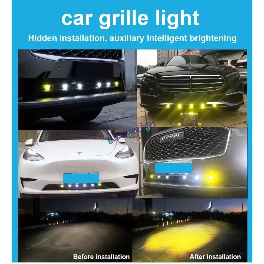 HJG Original Waymaker 2 LED New Model Slim Drive Dual Colour Fog Light Mini Drive Light Version 4 With Red Devil Eye And Wiring With Canbus For All Cars and Motorcycles (2Pcs) HJG Waymaker Foglight HJG New Model 2 LED - Biker.Store - www.biker.store