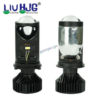 HJG Y6 Projector Lens Set of 2 H4 LED Bulb 100W Car HJG Y6 Projector Light Lamp H4 LED Mini Projector Lens with Fan for Bike Bulb 7000LM Conversion Kit Hi/Lo Beam Headlight 12V/24V for Motorcycle, Set of 2, Car, White Hi/Lo - Biker.Store - www.biker.store
