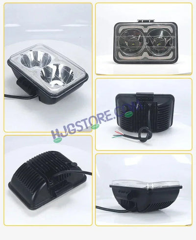 HJG W09 5x7" Classic Square Foglight Headlight 51W 6.5" Foglight White/Yellow DRL Dual LED Foglight Amber/White DRL White Light 51W Foglight Ultra Wide Dual Intensity LED Driving Fog Lights Universal For All Cars & Bikes LIU HJG Classic W09 6.5 Inch Fog - Biker.Store - www.biker.store