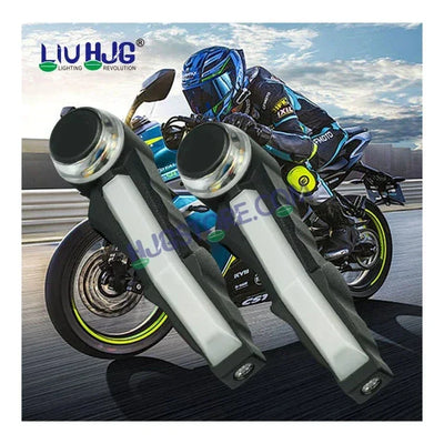 HJG Knuckle Guard with Handle Light Combo with White/Blue/Red DRL Mode and Running Yellow Turn Signals Universal for Motorcycles for Hand Protection Red DRL/White/Running Yellow Turn Signal Universal For All Bikes LIU HJG Knuckle Guard Hand Guard with DRL - Biker.Store - www.biker.store