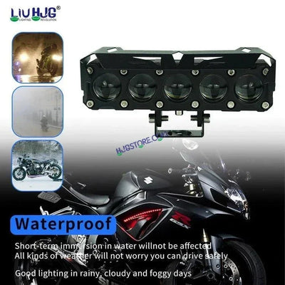 HJG LIU HJG Future Eyes 5 Lens Heavy with Remote Wiring Harness Kit 150W 5 Lens MEGA DRIVE Fog Light For Bike/Car/Thar/Jeep ( Cool White, 75W each * 2 = 150W Total ) - Pack of 2 HJG Future Eyes 5 Lens with Remote Wiring Harness Kit - Biker.Store - www.biker.store
