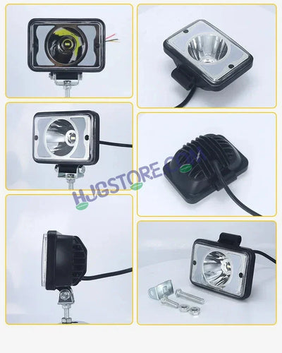 HJG W10 5x6" Classic Square Foglight Headlight 31W 6 Inch Foglight White/Yellow DRL Dual LED Foglight Amber/White DRL White Light 31W Foglight Ultra Wide Dual Intensity LED Driving Fog Lights Universal For All Cars & Bikes LIU HJG Classic W10 5x6 Inch Fog - Biker.Store - www.biker.store