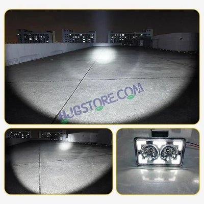 HJG W10 5x6" Classic Square Foglight Headlight 31W 6 Inch Foglight White/Yellow DRL Dual LED Foglight Amber/White DRL White Light 31W Foglight Ultra Wide Dual Intensity LED Driving Fog Lights Universal For All Cars & Bikes LIU HJG Classic W10 5x6 Inch Fog - Biker.Store - www.biker.store