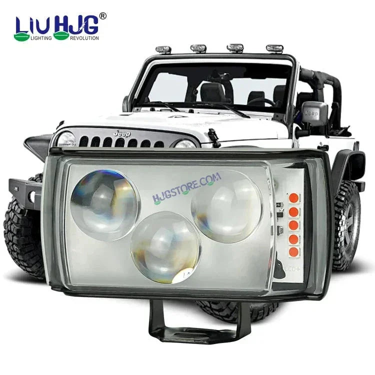 HJG 3 LED Projector Light Bar Fog Light with Triangular Lens Design 1pc with Red Blue Flash Strobe Fog Light for Bikes and Cars High Power, Heavy clamp and Strong aluminum.(3 LED Fog Light Bar Single) White/Yellow, Red Blue Strobe Flash, Pack of 1 - Biker.Store - www.biker.store