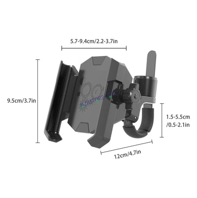 HJG Compact Pro 7578 Shockproof Mobile Holder with Jaw Grip Damper Anti Vibration for Bike, Two Wheelers Universal HJG Mobile Holder Pro Spider Anti-Shake Anti-Theft Zero Vibration Shockproof Mobile Holder 4 Vibration Proof Ball Joints LIU HJG Holder - Biker.Store - www.biker.store