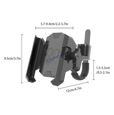 HJG Compact Pro 7579 Type-C Shockproof Mobile Holder with Jaw Grip Damper Anti Vibration with Type-C USB Charger for Bike, Two Wheelers Universal HJG Mobile Holder Pro 7579 Anti-Shake Anti-Theft Zero Vibration Shockproof Mobile Holder with Type-C Charger - Biker.Store - www.biker.store