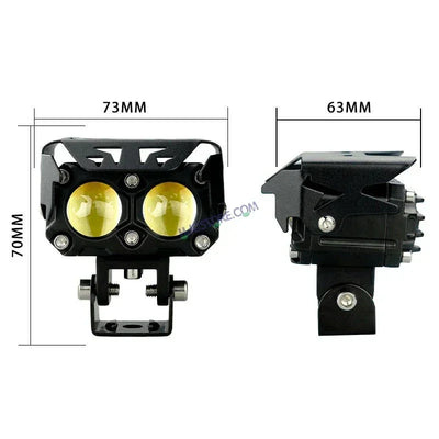 HJG Future Eyes 2 Lens with Wiring Kit Foglight 60W 2 Lens Future Eyes Fog Projector Lens 2pc Foglight White/Yellow/Flash Modes 60W Foglight LED Fog Lights White/Yellow/Flash (60W) Universal For All Cars Bikes LIU HJG Future Eyes 2 with Wiring Harness Kit - Biker.Store - www.biker.store
