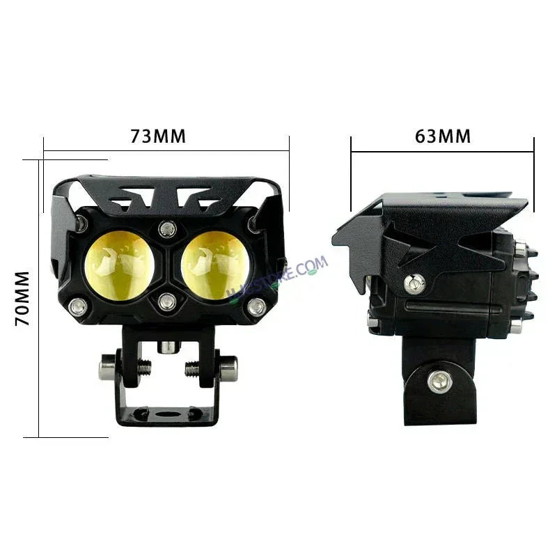 HJG Future Eyes 2 Lens with Wiring Kit Foglight 60W 2 Lens Future Eyes Fog Projector Lens 2pc Foglight White/Yellow/Flash Modes 60W Foglight LED Fog Lights White/Yellow/Flash (60W) Universal For All Cars Bikes LIU HJG Future Eyes 2 with Wiring Harness Kit - Biker.Store - www.biker.store