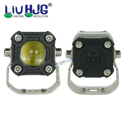 HJG Mini Drive 80W with Red DRL Mini Drive Light Red Devil Eye Light Multiple Connecting Red Yellow White Color - Biker.Store - www.biker.store