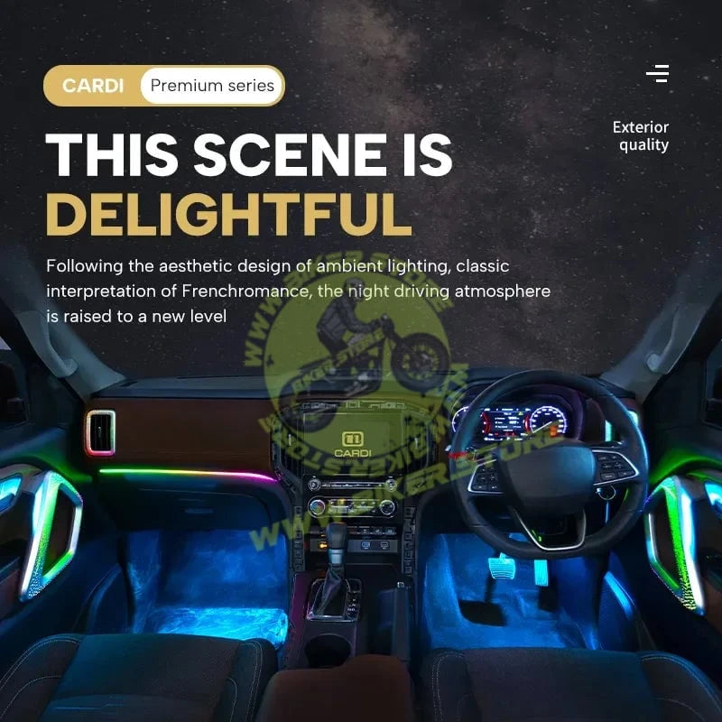 Cardi K4 Plus Ambient Smart LED Kit for Mahindra Scorpio N, 20-in-1 Atmosphere Lamp K4 Plus with App Control - Biker.Store - www.biker.store