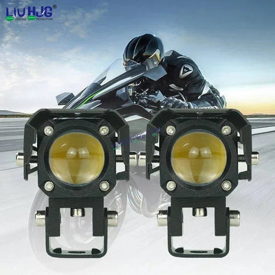 HJG 80W Mini Drive New Version Devil Mini Drive New Version 6 80W (40 * 2) Future 1 LED Mini Drive Light Red Devil Eye Light Co2 Multiple Connecting Red Yellow White Color With Canbus Kit - Biker.Store - www.biker.store