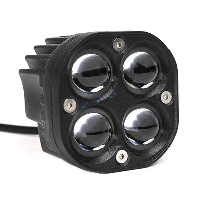 HJG 4X4 CREE Original (2 in 1) Fog Light 120W (White + Yellow) with Kit 4 LED Laser Spotlight For Bike/Car/Thar/Jeep (Pair) White/Yellow - Biker.Store - www.biker.store