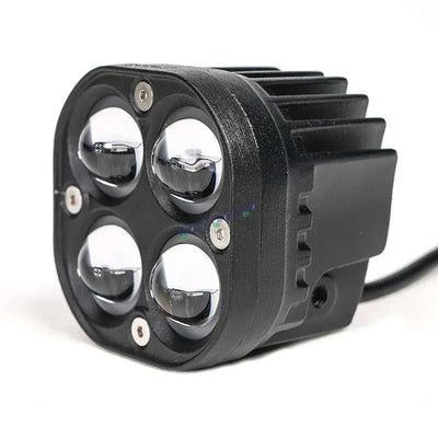 HJG 4X4 CREE Original (2 in 1) Fog Light 120W (White + Yellow) with Kit 4 LED Laser Spotlight For Bike/Car/Thar/Jeep (Pair) White/Yellow - Biker.Store - www.biker.store