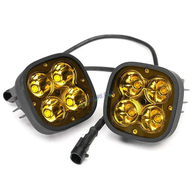 HJG 120W 4 LED CREE 60w Fog Light Auxiliary Light For All Motorcycles White With Yellow Filter Cap (Set of 2) - Biker.Store - www.biker.store
