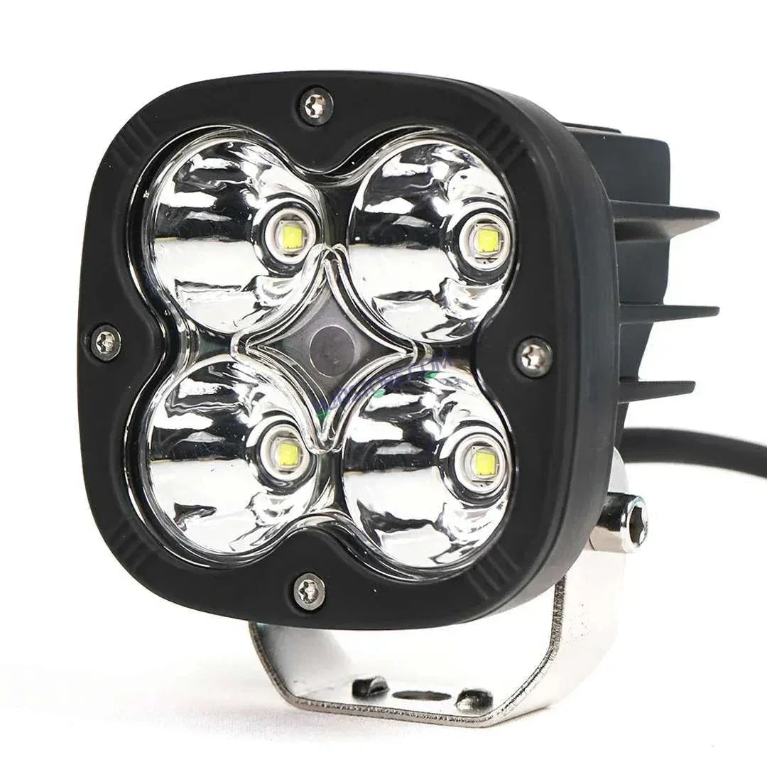HJG 60W 4 LED CREE 60W Fog Light Auxiliary Light For All Motorcycles White With Yellow Filter Cap (Pack of 1) - Biker.Store - www.biker.store
