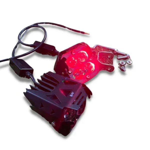 HJG 4X4 Original Red Devil Eye (3 in 1) Fog Light 120W (Red + White + Yellow) 4 LED Laser Spotlight For Bike/Car/Thar/Jeep (Pair) HJG 4x4 Devil Foglight - Biker.Store - www.biker.store