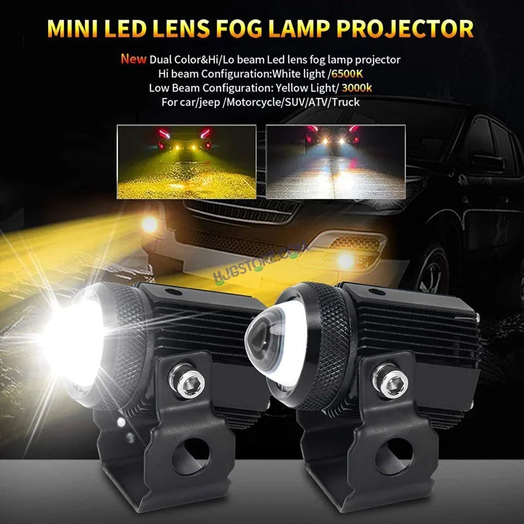 Original LIUHJG HJG Mini Drive Devil V3 Devil with Red DRL Mini Drive V3 Light Red Devil Eye Light Multiple Connecting Red Yellow White Color HJG Mini Drive V3 Devil, Red DRL, White, Yellow - Biker.Store - www.biker.store