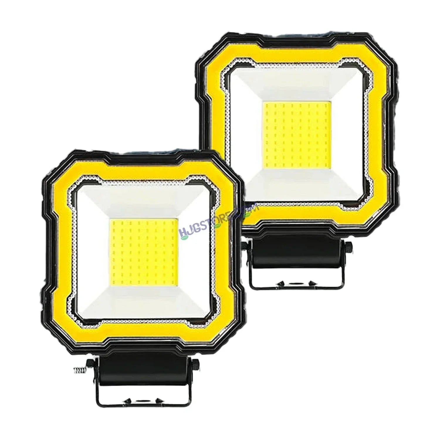 HJG Single LED New Model Square Fog Light 60W LIU HJG Square Fog Light with Red DRL For Universal For Bike Universal For Car (Set of 2) 60W HJG Square Foglight with Red DRL, Flash Mode - Biker.Store - www.biker.store