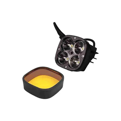 Original HJG 4x4 LED with Brightness Controller Switch Fog Light: 120W-12V White, Yellow Filter Cap - Biker.Store - www.biker.store