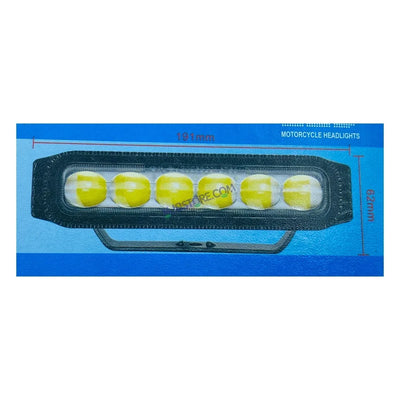 HJG New 6 LED Sleek Projector Fog Light with Adaptor 50W 10000 Lumens Fog Light 6 LED 1pc Foglight Spot Light Fog 50W White/Yellow Ultra Wide Dual Intensity LED Fog Lights 3 LED Fog (50W) Universal For All Cars & Bikes LIU HJG 6 LED Sleek 50W Fog 1pc - Biker.Store - www.biker.store