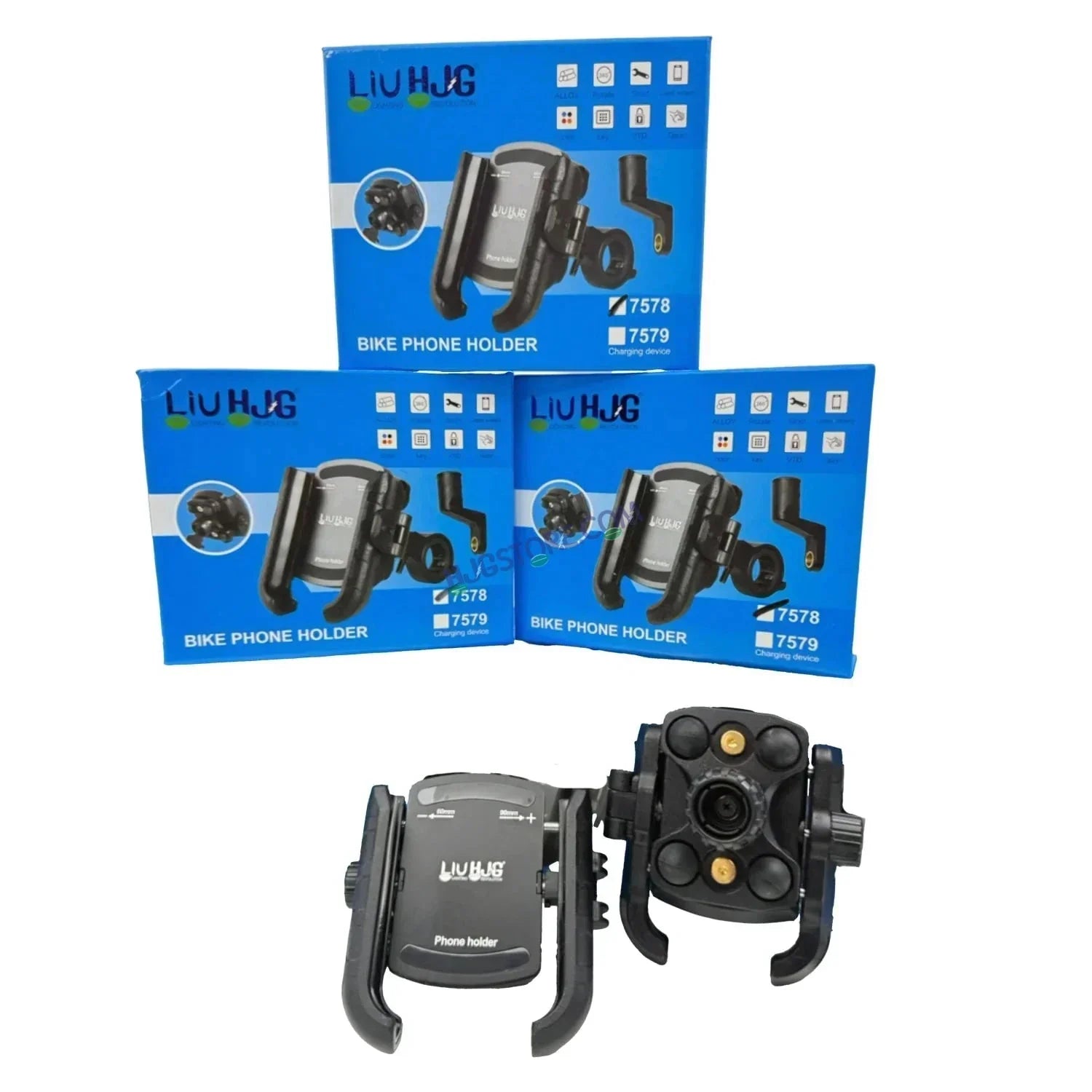 HJG Compact Pro 7578 Shockproof Mobile Holder with Jaw Grip Damper Anti Vibration for Bike, Two Wheelers Universal HJG Mobile Holder Pro Spider Anti-Shake Anti-Theft Zero Vibration Shockproof Mobile Holder 4 Vibration Proof Ball Joints LIU HJG Holder - Biker.Store - www.biker.store