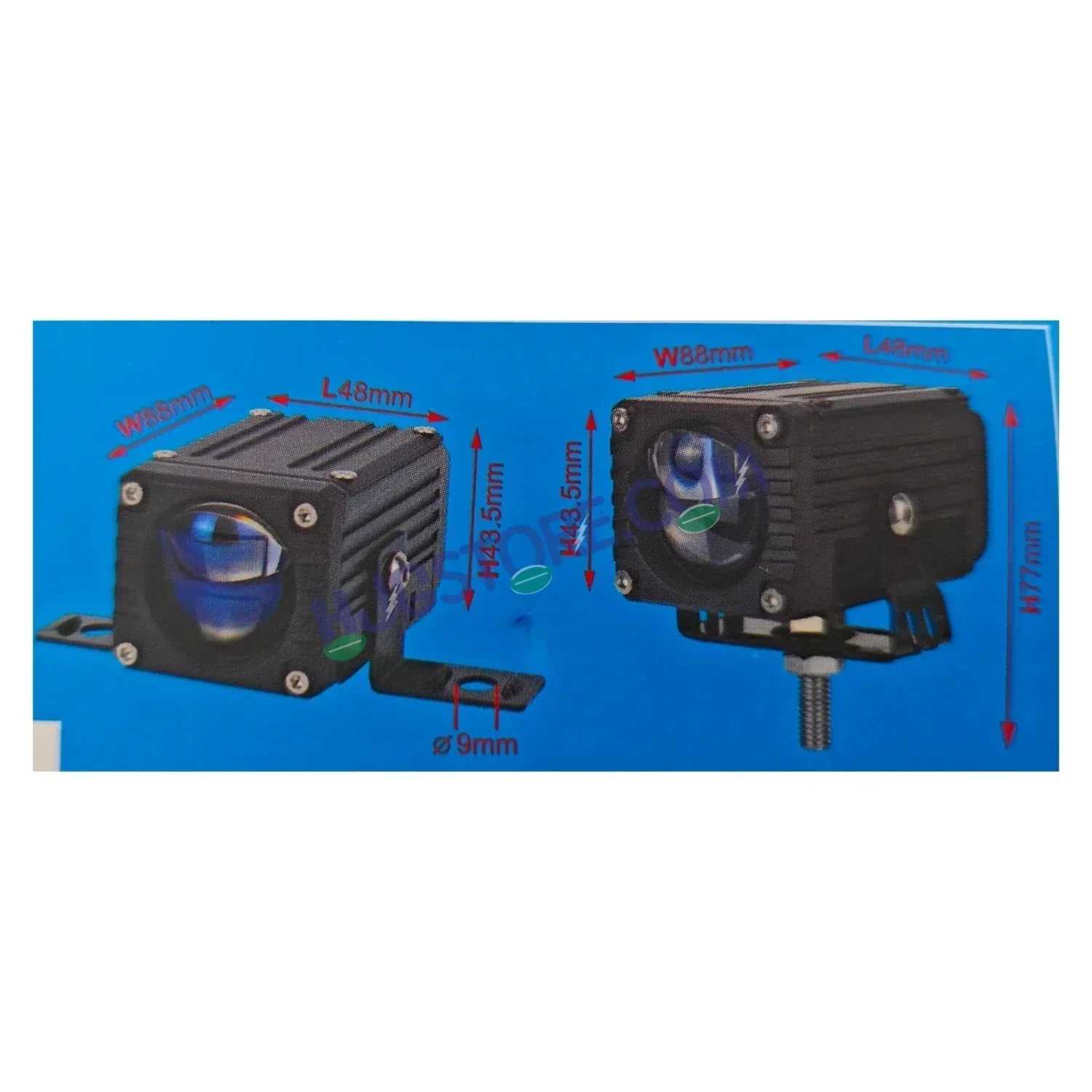 HJG Blaze 1 Lens Waymaker Pro 80W Blaze 1 Lens Foglight New Model LED Foglight with Laser Spot and Wide Spread Red DRL/White/Yellow 80W Foglight Ultra Wide Dual Intensity LED Driving Fog Light 3000K/6500K Universal For All Cars & Bikes LIU HJG Blaze 1 Fog - Biker.Store - www.biker.store