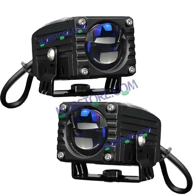 HJG Blaze 1 Lens Waymaker Pro 80W Blaze 1 Lens Foglight New Model LED Foglight with Laser Spot and Wide Spread Red DRL/White/Yellow 80W Foglight Ultra Wide Dual Intensity LED Driving Fog Light 3000K/6500K Universal For All Cars & Bikes LIU HJG Blaze 1 Fog - Biker.Store - www.biker.store