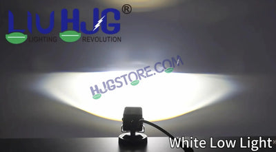 HJG Blaze 1 Lens Waymaker Pro 80W Blaze 1 Lens Foglight New Model LED Foglight with Laser Spot and Wide Spread Red DRL/White/Yellow 80W Foglight Ultra Wide Dual Intensity LED Driving Fog Light 3000K/6500K Universal For All Cars & Bikes LIU HJG Blaze 1 Fog - Biker.Store - www.biker.store
