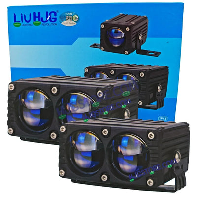 HJG Blaze 2 Lens Waymaker Pro 160W Blaze 2 Lens Foglight New Model LED Foglight with Laser Spot and Wide Spread Red/White/Yellow 160W Foglight Ultra Wide Dual Intensity LED Driving Fog Light 3000K/6500K Universal For All Cars & Bikes LIU HJG Blaze 2 Fog - Biker.Store - www.biker.store