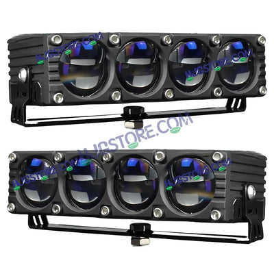 HJG Blaze 4 Lens Waymaker Pro 320W Blaze 4 Lens Foglight New Model LED Foglight with Laser Spot and Wide Spread Red/White/Yellow 320W Foglight Ultra Wide Dual Intensity LED Driving Fog Light 3000K/6500K Universal For All Cars & Bikes LIU HJG Blaze 4 Fog - Biker.Store - www.biker.store