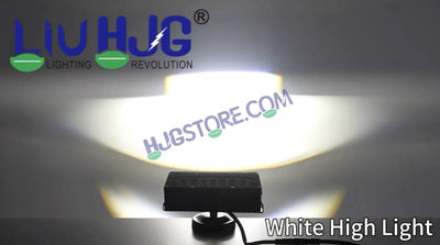 HJG Blaze 4 Lens Waymaker Pro 320W Blaze 4 Lens Foglight New Model LED Foglight with Laser Spot and Wide Spread Red/White/Yellow 320W Foglight Ultra Wide Dual Intensity LED Driving Fog Light 3000K/6500K Universal For All Cars & Bikes LIU HJG Blaze 4 Fog - Biker.Store - www.biker.store
