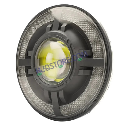 HJG C-318 Red Halo Ring 108W Projector Ultra Wide 7 Inch Headlight Assembly Devil Halo Ring C-318 White LED Headlight New Projector Headlight Assembly for Royal Enfield | 108W CREE/Osram LED Chip Multi DRL Compatible with Royal Enfield, Jeep, Thar, Gypsy - Biker.Store - www.biker.store