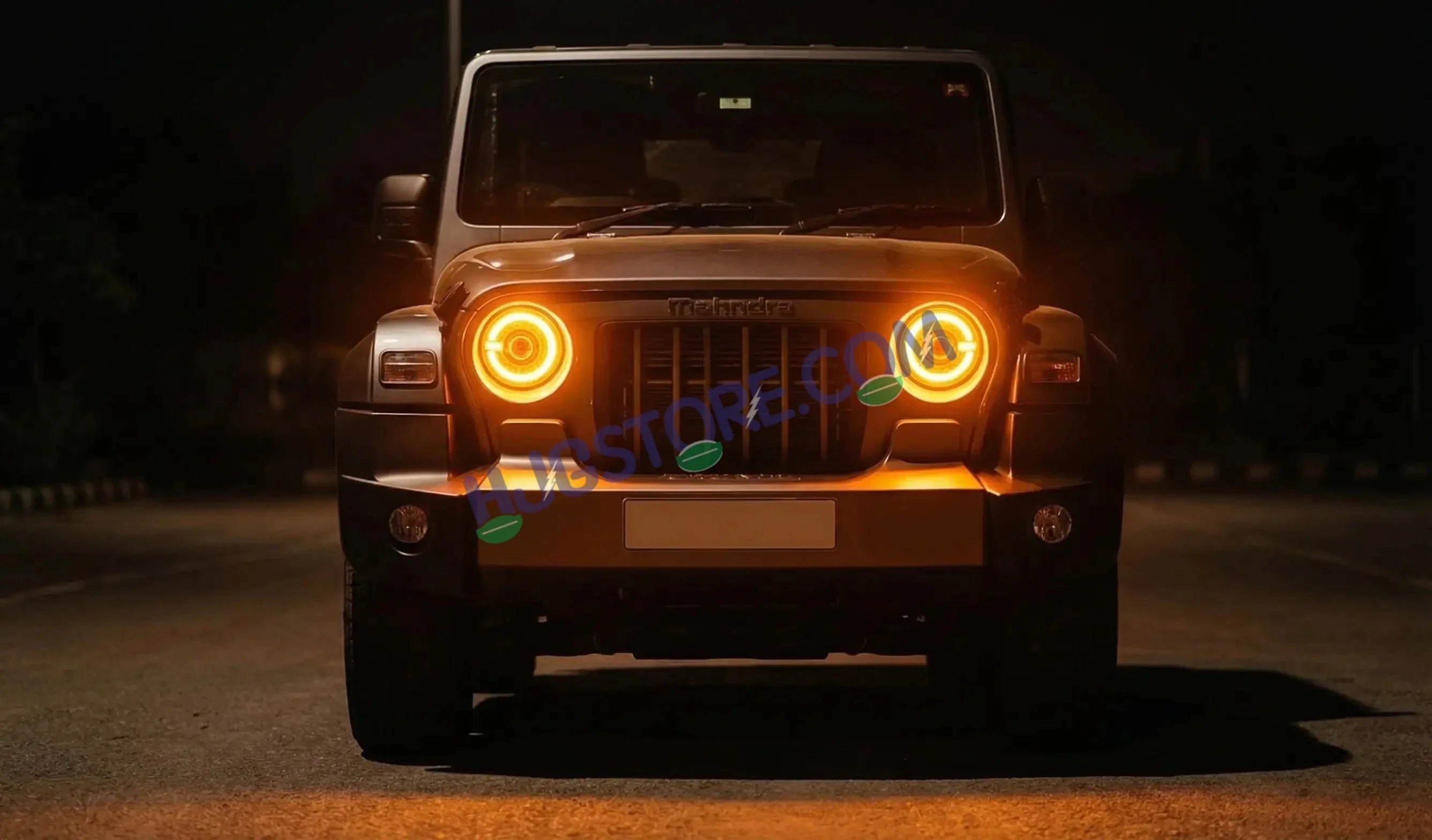 HJG C-320 7 Inch Headlight Set Pack of 2 108W Projector Ultra Wide 7 Inch Headlight Assembly 2pc C-320 Left Right White LED Headlight Projector Headlight Assembly | 108W CREE/Osram LED Chip Multi DRL Compatible with Jeep, Jimny, Thar, Gypsy - Set of 2, H4 - Biker.Store - www.biker.store