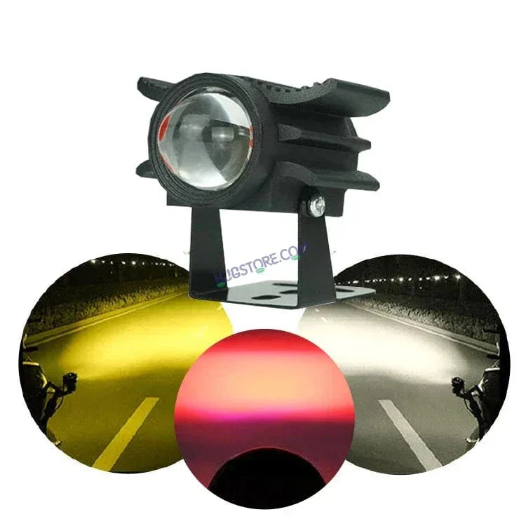 HJG Devil Fly Foglight 40W with Red DRL Mini Fly Foglight Light Red Devil Eye Light Multiple Connecting Red Yellow White Color HJG Mini Devil Fly Foglight, Pack of 1 New Model HJG - Biker.Store - www.biker.store