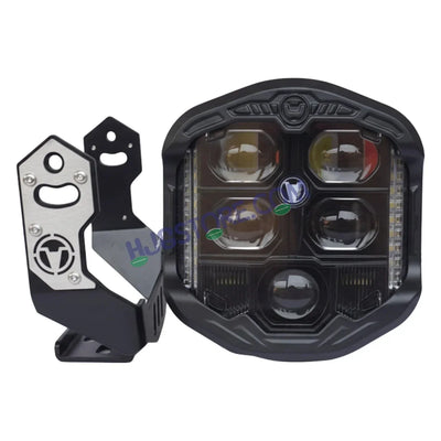 HJG GodsEye 5 Lens Original Gods Eye 5 LED 1.0 White/Red Off Road 7 inch 120W LED Headlight Spot Light Fog Light Universal For Bike, Truck, Jeep, Thar Car Bike Led Headlights Lights Led Fog Lights For Motorcycle Car SUV Lights, Pack of 1 LIU HJG GodsEye 5 - Biker.Store - www.biker.store