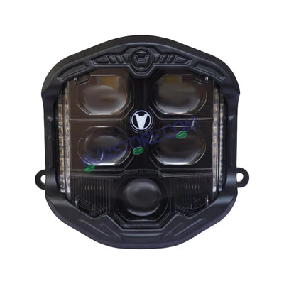 HJG GodsEye 5 Lens Original Gods Eye 5 LED 1.0 White/Red Off Road 7 inch 120W LED Headlight Spot Light Fog Light Universal For Bike, Truck, Jeep, Thar Car Bike Led Headlights Lights Led Fog Lights For Motorcycle Car SUV Lights, Pack of 1 LIU HJG GodsEye 5 - Biker.Store - www.biker.store