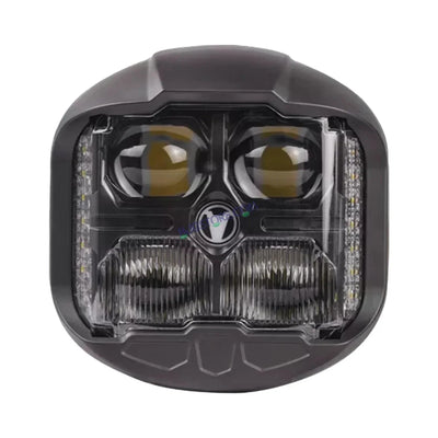 HJG Original Gods Eye GodsEye Helao 4 LED 2.0 White/Red Off Road 7 inch 120W LED Headlight Spot Light Fog Light Universal For Bike, Truck, Jeep, Thar Car Bike Led Headlights Lights Led Fog Lights For Motorcycle Car SUV Lights, Pack of 1 LIU HJG GodsEye - Biker.Store - www.biker.store